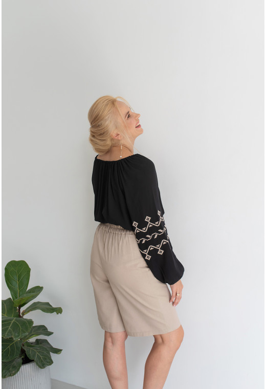 Бежеві лляні шорти — 933422. Maritel. Зображення 2 Бежеві лляні шорти — 933422. Maritel. Зображення 2