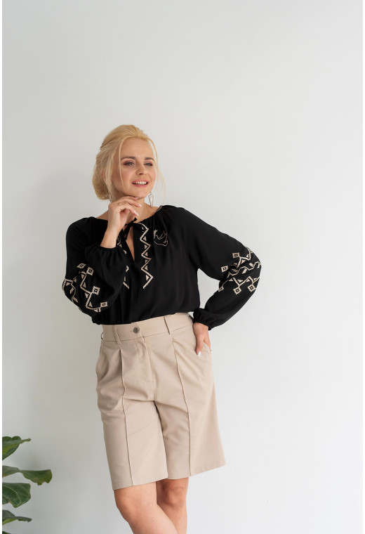 Бежеві лляні шорти — 933422. Maritel. Зображення 3 Бежеві лляні шорти — 933422. Maritel. Зображення 3