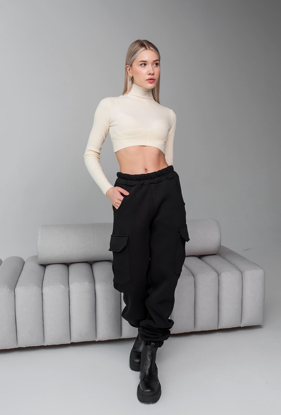 Черные брюки карго —  901488. Maritel