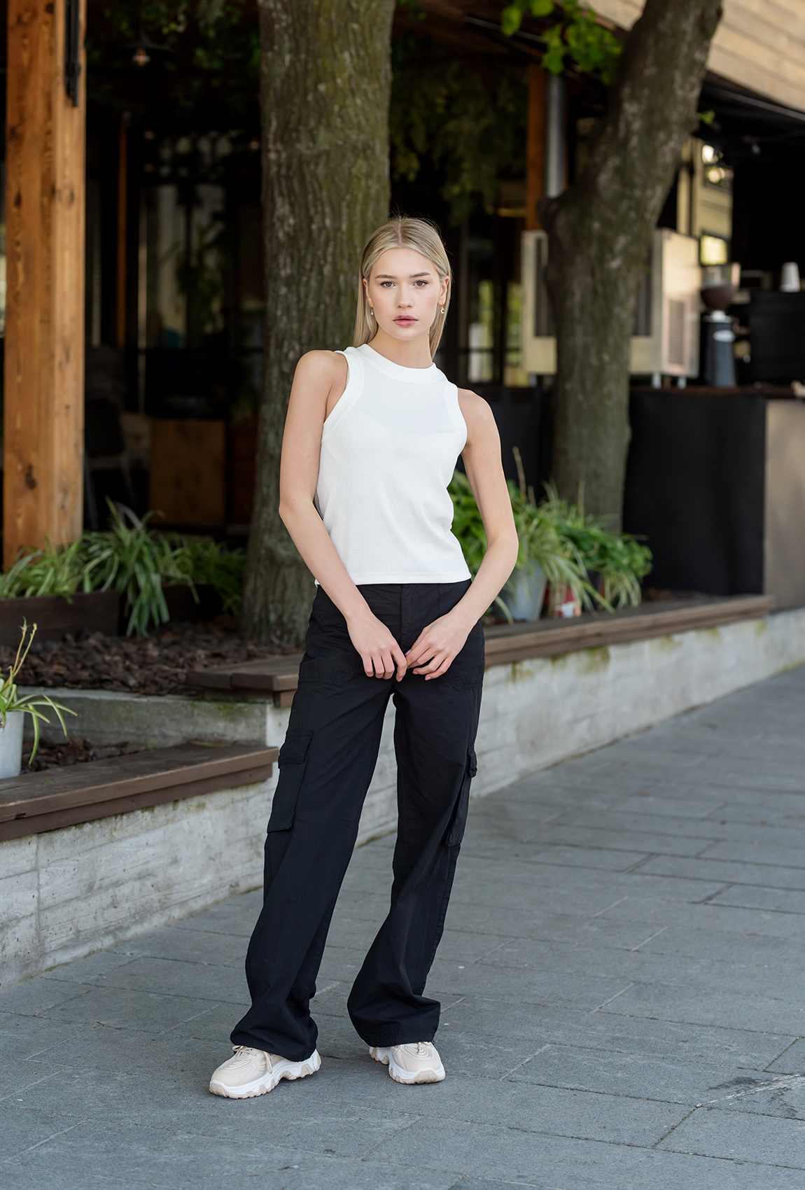 Чорні штани карго літні —  528401. Maritel. Зображення 1