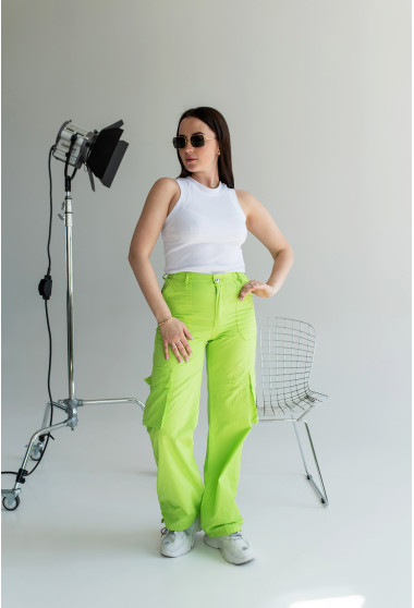 Салатовые брюки карго летние. Maritel. Изображенние 12 Салатовые брюки карго летние. Maritel. Изображенние 12