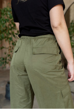 Штани карго з фіксаторами хакі. Maritel. Зображення 2 Штани карго з фіксаторами хакі. Maritel. Зображення 2