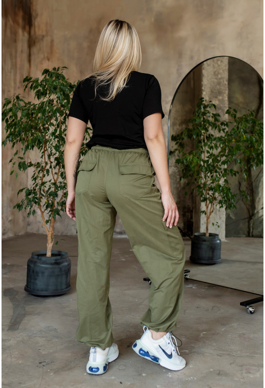 Штани карго з фіксаторами хакі — 584503. Maritel. Зображення 3 Штани карго з фіксаторами хакі — 584503. Maritel. Зображення 3