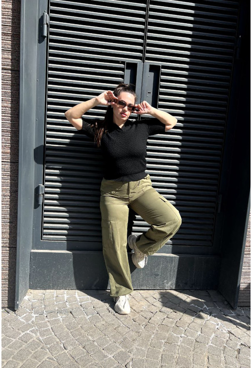 Штани карго з фіксаторами хакі — 584503. Maritel. Зображення 7 Штани карго з фіксаторами хакі — 584503. Maritel. Зображення 7