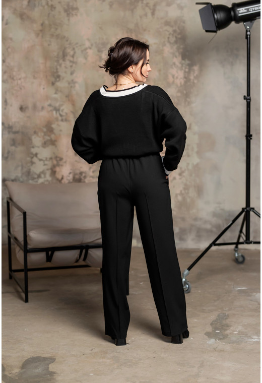 Черные брюки на кулиске — 988548. Maritel. Изображенние 2 Черные брюки на кулиске — 988548. Maritel. Изображенние 2