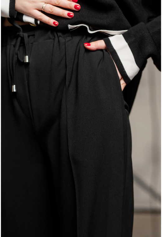 Черные брюки на кулиске — 988548. Maritel. Изображенние 3 Черные брюки на кулиске — 988548. Maritel. Изображенние 3