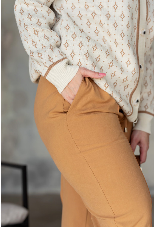 Брюки на кулиске горчица — 554423. Maritel. Изображенние 3 Брюки на кулиске горчица — 554423. Maritel. Изображенние 3