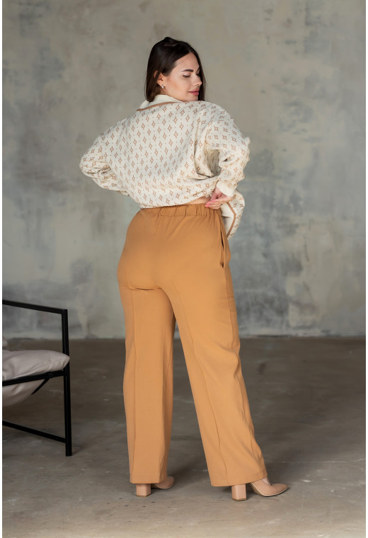 Брюки на кулиске горчица — 554423. Maritel. Изображенние 2 Брюки на кулиске горчица — 554423. Maritel. Изображенние 2