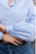 Біла котонова сорочка у синю смужку — 451615. Maritel. Зображення 1 Біла котонова сорочка у синю смужку — 451615. Maritel. Зображення 1