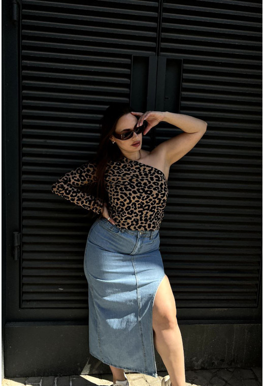 Блакитна спідниця з вирізом — 743270. Maritel. Зображення 5 Блакитна спідниця з вирізом — 743270. Maritel. Зображення 5