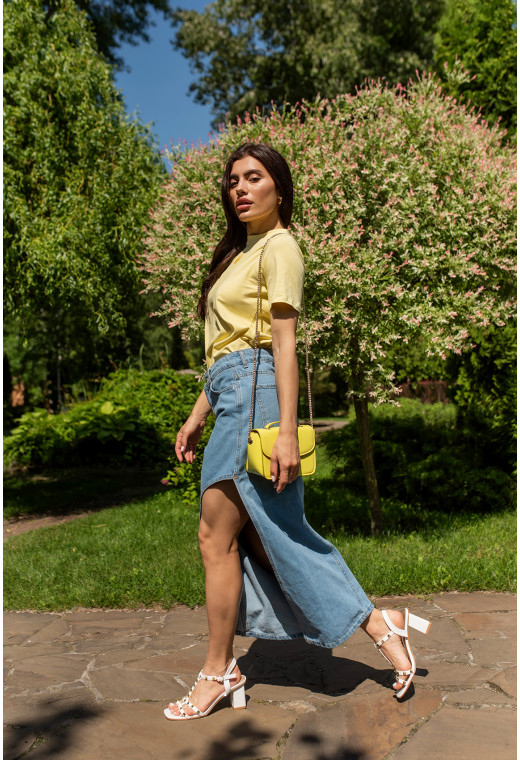 Блакитна спідниця з вирізом — 743270. Maritel. Зображення 3 Блакитна спідниця з вирізом — 743270. Maritel. Зображення 3