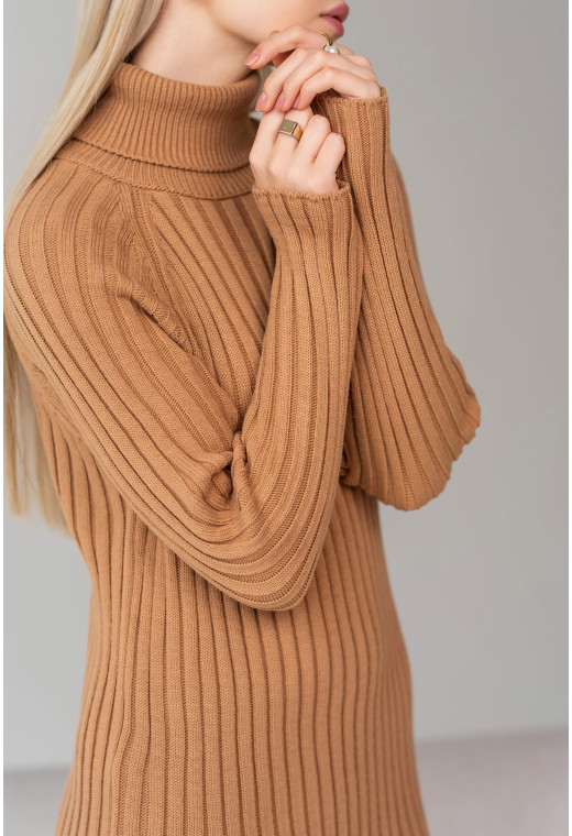 Коричневое платье под горло — 535508. Maritel. Изображенние 1 Коричневое платье под горло — 535508. Maritel. Изображенние 1