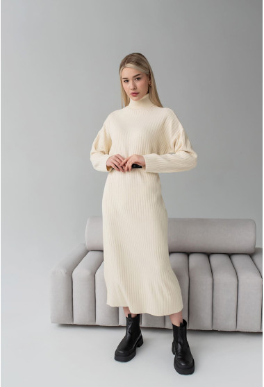 Молочна сукня під горло. Maritel. Зображення 8