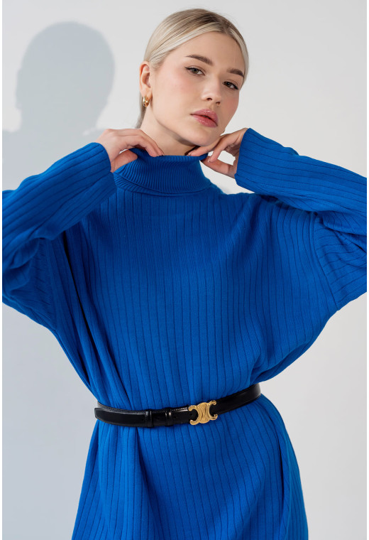 Синее платье под горло — 703247. Maritel. Изображенние 1 Синее платье под горло — 703247. Maritel. Изображенние 1
