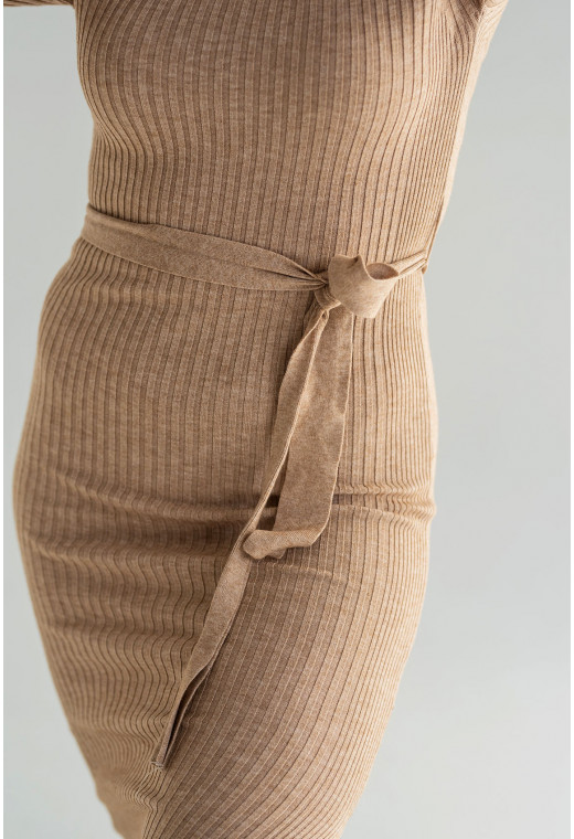 Коричнева в'язана сукня резинка — 659080. Maritel. Зображення 2 Коричнева в'язана сукня резинка — 659080. Maritel. Зображення 2