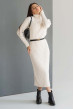 Платье миди в рубчике молочного цвета — 456044. Maritel Платье миди в рубчике молочного цвета — 456044. Maritel