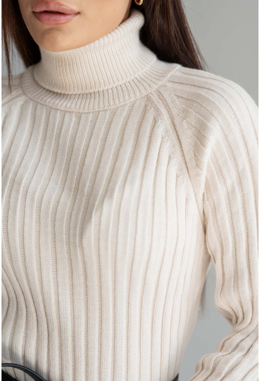 Платье миди в рубчике молочного цвета — 456044. Maritel. Изображенние 3 Платье миди в рубчике молочного цвета — 456044. Maritel. Изображенние 3