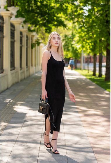 Черное платье на бретелях. Maritel. Изображенние 10