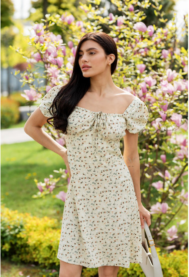 Бежевое платье на завязках. Maritel. Изображенние 3 Бежевое платье на завязках. Maritel. Изображенние 3