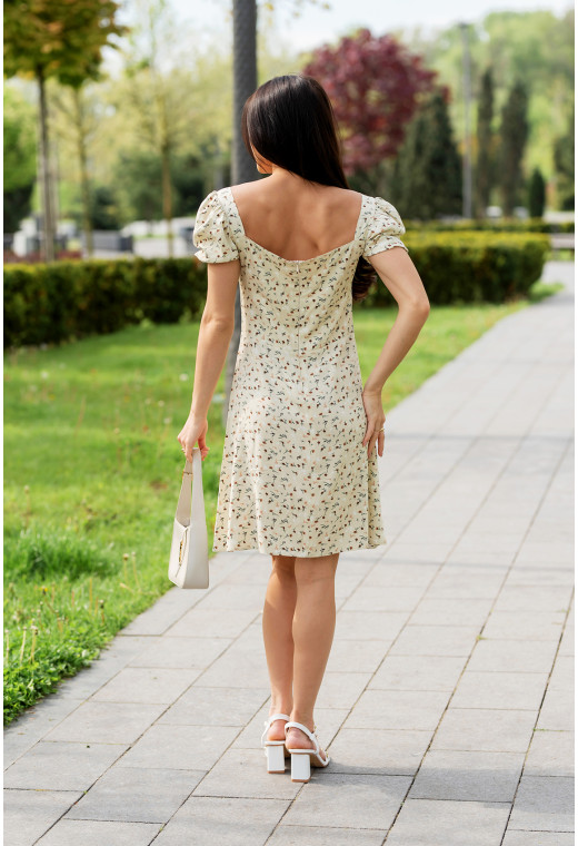 Бежевое платье на завязках. Maritel. Изображенние 3 Бежевое платье на завязках. Maritel. Изображенние 3