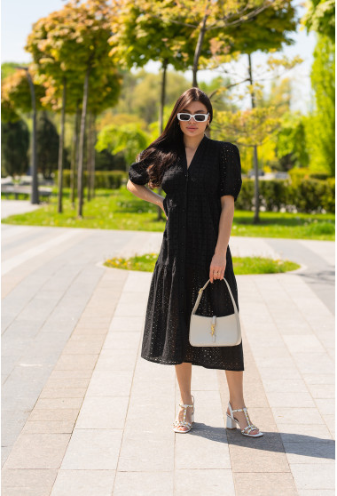 Чорна сукня прошва довга. Maritel. Зображення 6 Чорна сукня прошва довга. Maritel. Зображення 6