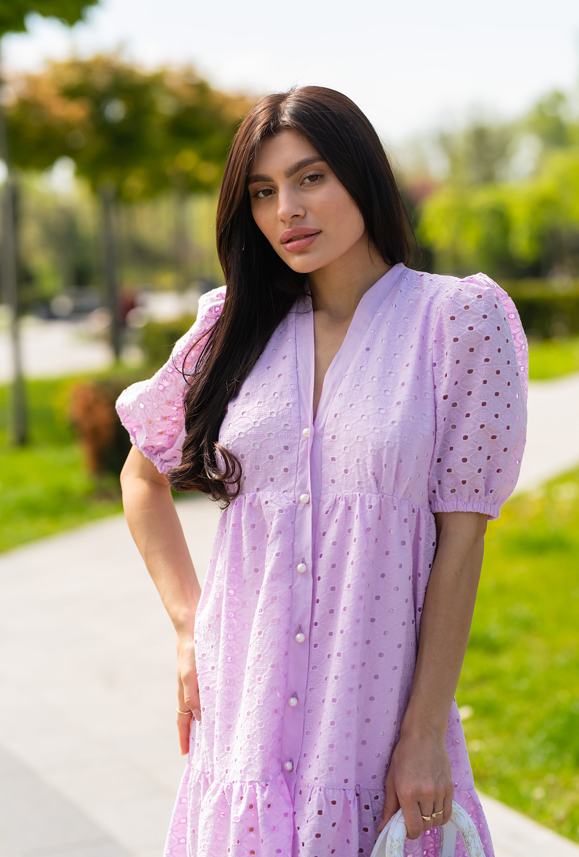 Лавандова сукня прошва довга —  653144. Maritel. Зображення 1