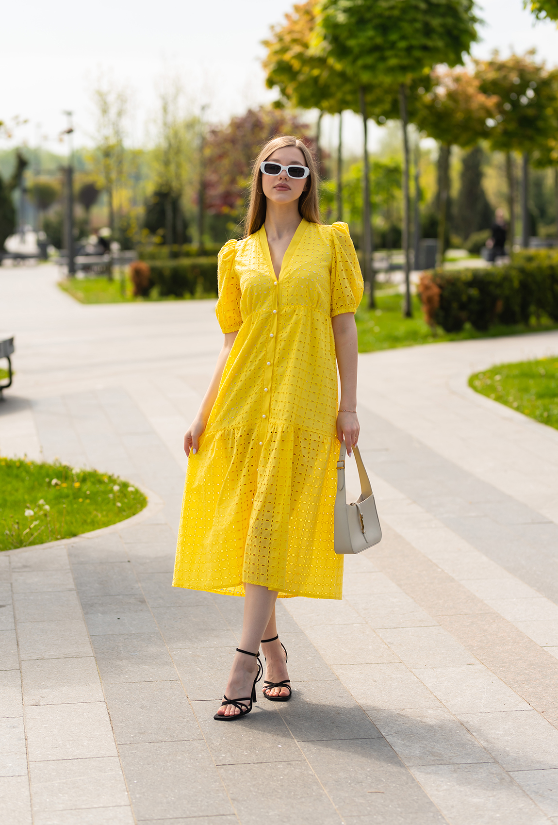 Жовта сукня прошва довга —  669641. Maritel. Зображення 2