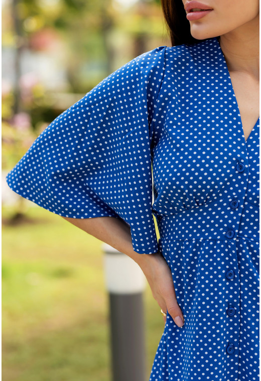 Синя сукня софт довга в горох — 667771. Maritel. Зображення 4 Синя сукня софт довга в горох — 667771. Maritel. Зображення 4