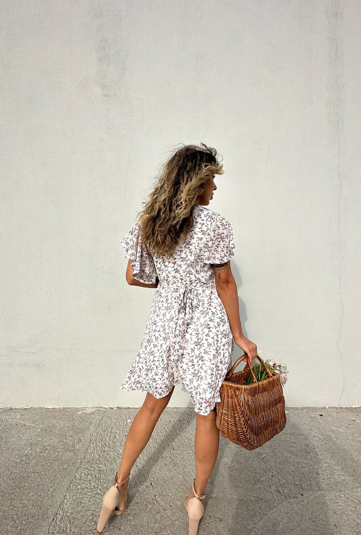 Белое шифоновое платье солнце  —  401275. Maritel. Изображенние 6