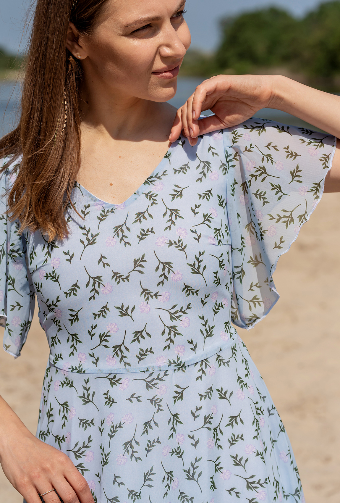 Синее платье солнце шифон — 360428. Maritel. Изображенние 1 Синее платье солнце шифон — 360428. Maritel. Изображенние 1