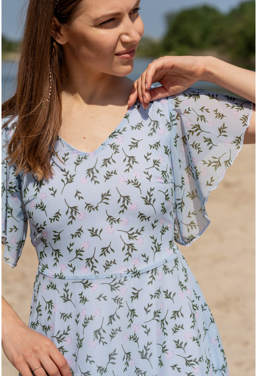 Синее платье солнце шифон — 360428. Maritel. Изображенние 1 Синее платье солнце шифон — 360428. Maritel. Изображенние 1