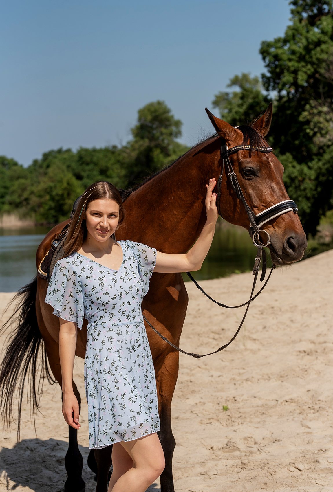 Синее платье солнце шифон — 360428. Maritel Синее платье солнце шифон — 360428. Maritel