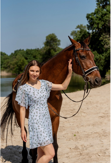 Синее платье солнце шифон. Maritel. Изображенние 10