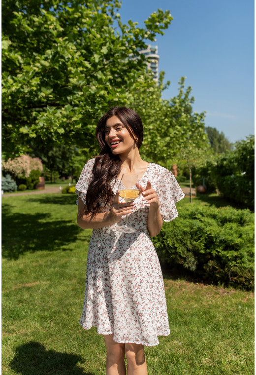 Біла шифонова сукня сонце — 401275. Maritel. Зображення 3 Біла шифонова сукня сонце — 401275. Maritel. Зображення 3