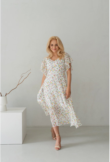 Біла шифонова сукня сонце міді. Maritel. Зображення 10