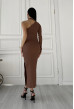 Коричневое платье с открытым плечом — 555986. Maritel. Изображенние 4 Коричневое платье с открытым плечом — 555986. Maritel. Изображенние 4