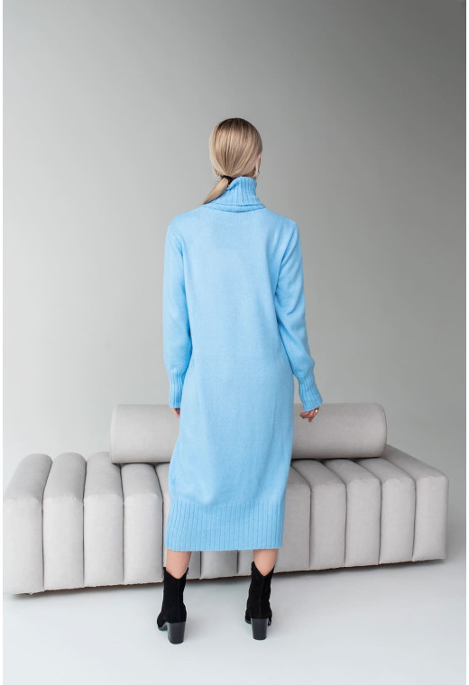 Синя в'язана сукня міді — 882679. Maritel. Зображення 2 Синя в'язана сукня міді — 882679. Maritel. Зображення 2