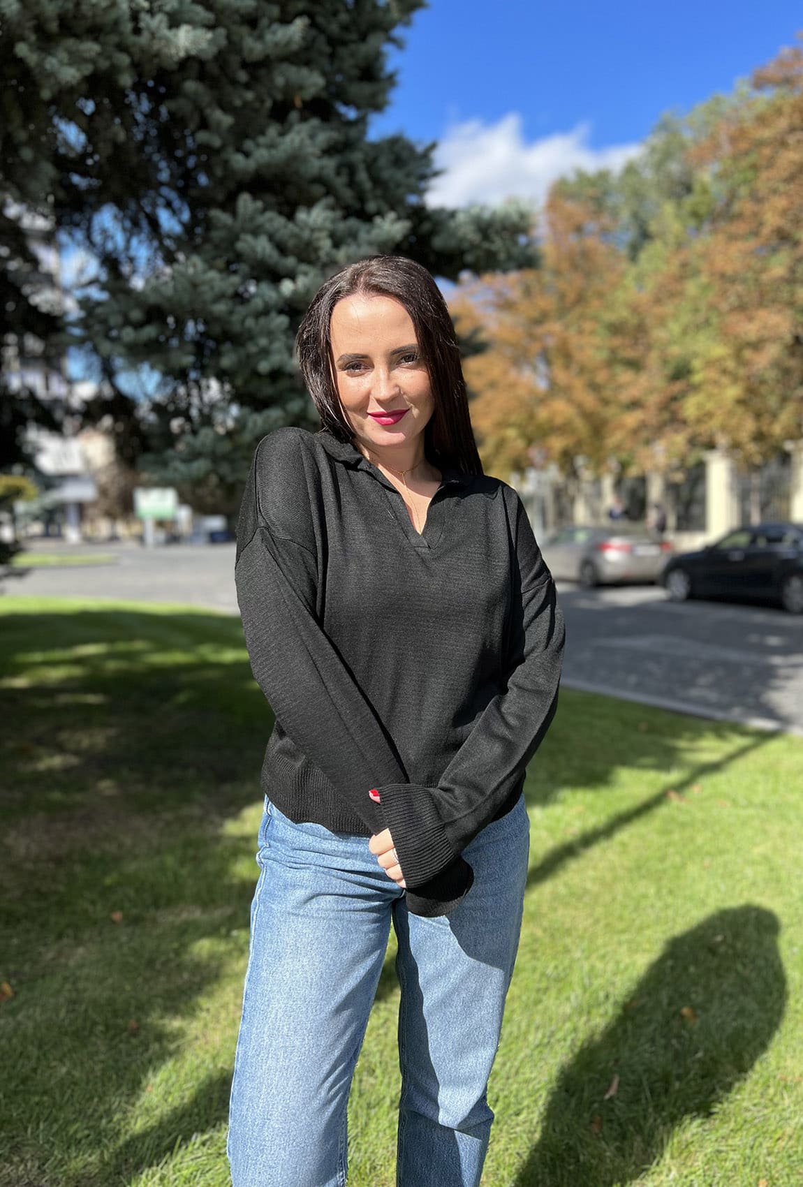 Чорний светр поло — 455516. Maritel. Зображення 1 Чорний светр поло — 455516. Maritel. Зображення 1