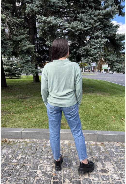 Оливковий светр поло — 520592. Maritel. Зображення 1 Оливковий светр поло — 520592. Maritel. Зображення 1