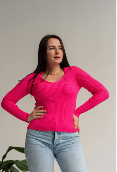 Малиновий светр ажурний. Maritel. Зображення 6