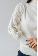 Білий светр ажурний рукав — 122530. Maritel. Зображення 2 Білий светр ажурний рукав — 122530. Maritel. Зображення 2