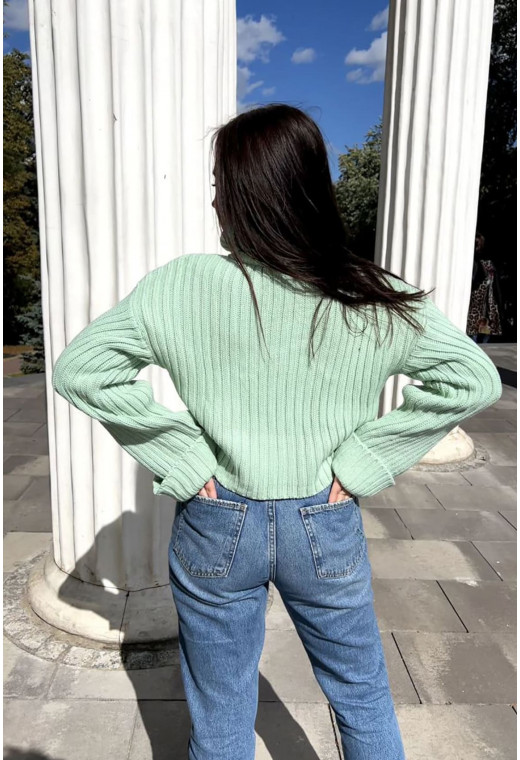 Свитер Maritel под горло укороченный Мята — 445232. Maritel. Изображенние 1 Свитер Maritel под горло укороченный Мята — 445232. Maritel. Изображенние 1