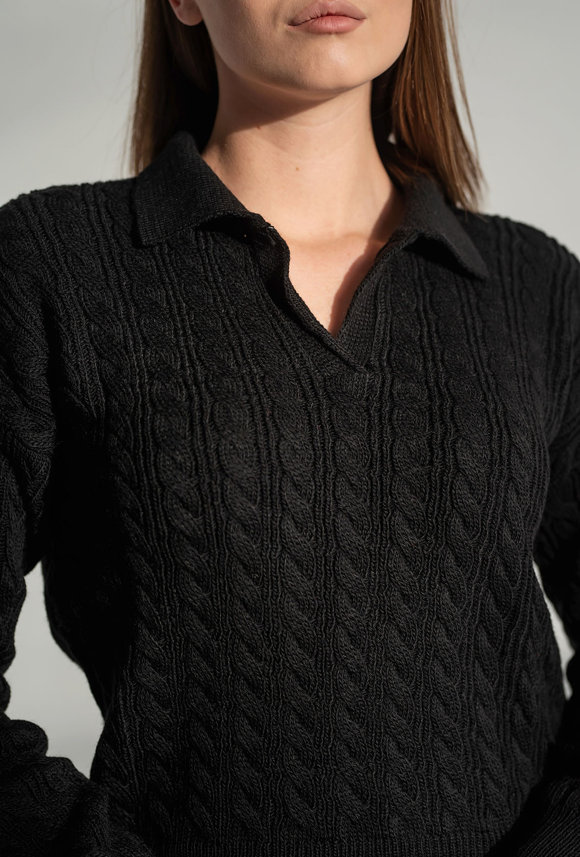 Чорний светр поло — 732031. Maritel. Зображення 2 Чорний светр поло — 732031. Maritel. Зображення 2