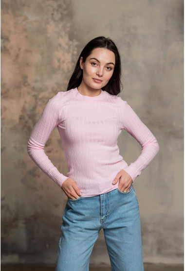 Рожевий светр в рубчик . Maritel. Зображення 1