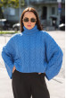 Голубой свитер укороченный —  580640. Maritel Голубой свитер укороченный —  580640. Maritel
