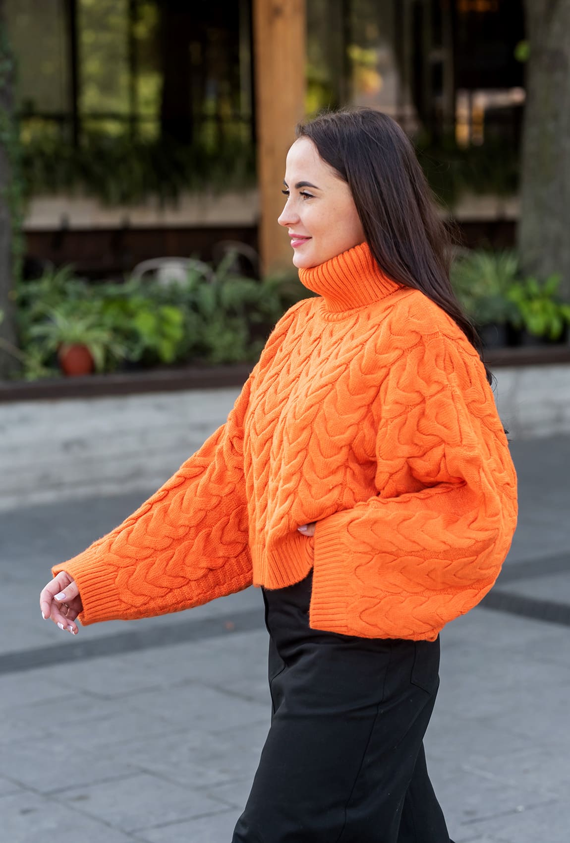 Помаранчевий светр вкорочений —  782488. Maritel. Зображення 2