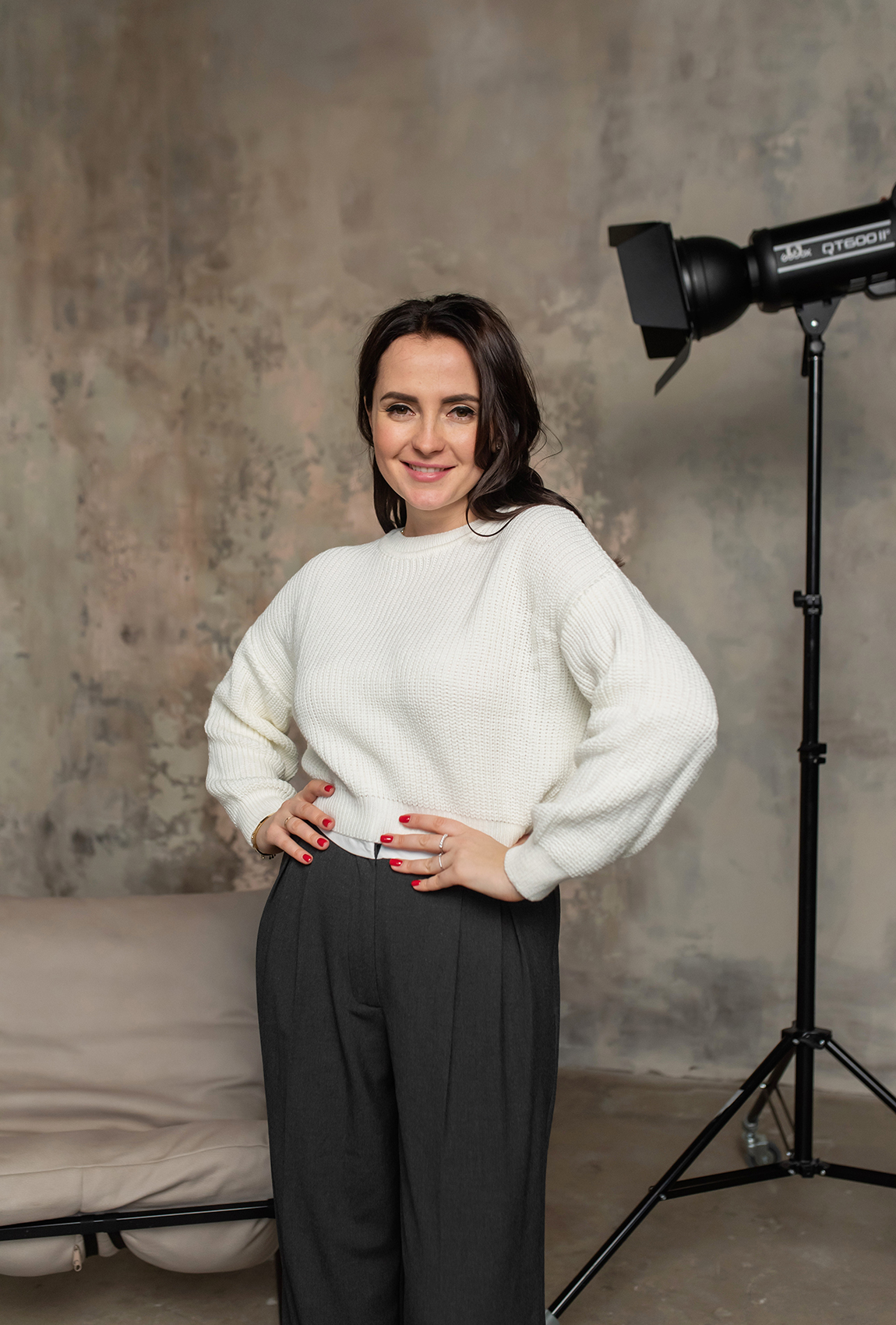 Молочний  в'язаний светр —  277174. Maritel