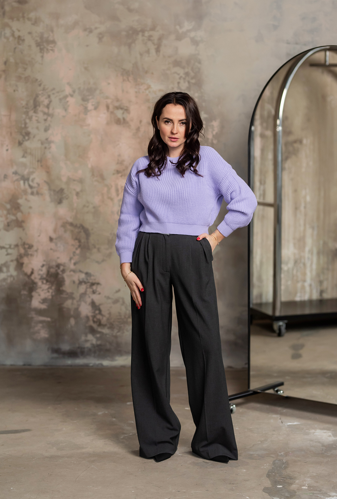 Лавандовий в'язаний светр — 298398. Maritel. Зображення 1 Лавандовий в'язаний светр — 298398. Maritel. Зображення 1