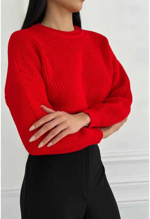 Красный вязаный свитер — 478473. Maritel. Изображенние 1 Красный вязаный свитер — 478473. Maritel. Изображенние 1