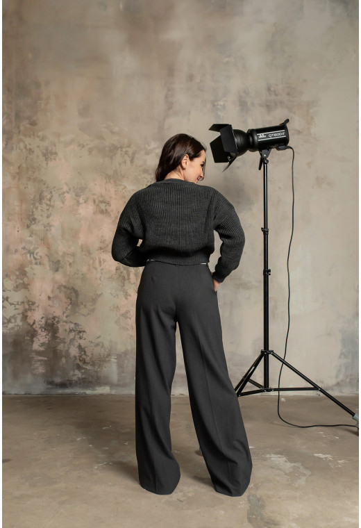 Чорний в'язаний светр — 558210. Maritel. Зображення 2 Чорний в'язаний светр — 558210. Maritel. Зображення 2